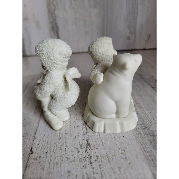 Dept 56 snow babies you are my lucky star polar bear Xmas figure set - Picture 5 of 7